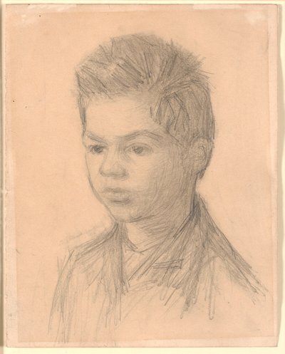 Retrato de Svend Hammershøi, irmão do artista de Vilhelm Hammershøi