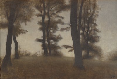Troncos de árvores. Arresødal perto de Frederiksværk, norte da Zelândia de Vilhelm Hammershøi