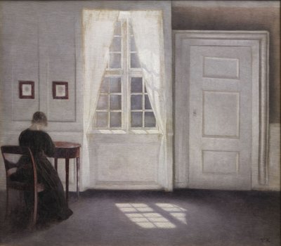 Vivendo na Strand Street com sol no chão, 1901 de Vilhelm Hammershoi