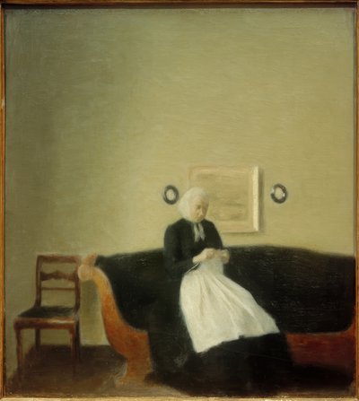 Mãe da artista de Vilhelm Hammershoi