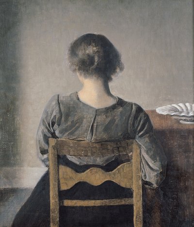 Descansar de Vilhelm Hammershoi