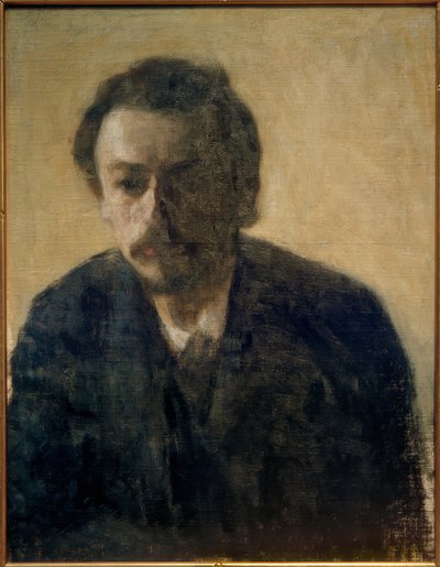 Auto-retrato V.Hammershöi, 1891 de Vilhelm Hammershoi