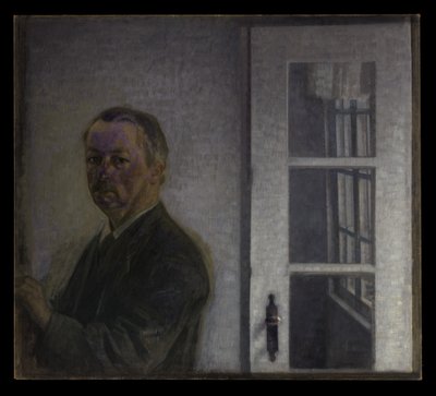 Autorretrato em Spurveskjul de Vilhelm Hammershøi