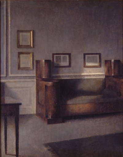 Imagem da sala de Vilhelm Hammershøi