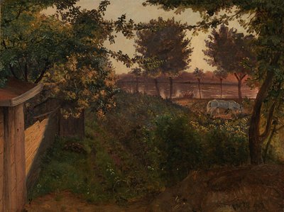 Atrás do jardim do artista em Farimagsvej por St. Jørgens Sø de Vilhelm Kyhn