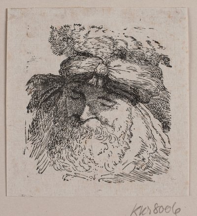 Cabeça de um homem com um chapéu de pele de Vilhelm Kyhn