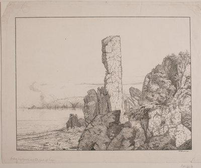 Costa rochosa em Bornholm de Vilhelm Kyhn