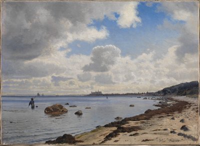 Costa norte da Zelândia com vista para Kronborg de Vilhelm Kyhn