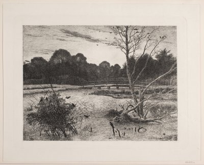 Pôr do sol em uma floresta de Vilhelm Kyhn