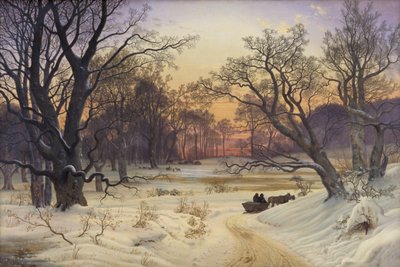 Noite de inverno em uma floresta de Vilhelm Kyhn