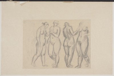 Quatro modelos femininos em pé de Vilhelm Lundstrøm