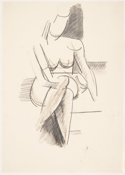 Modelo feminino sentado, vista frontal de Vilhelm Lundstrøm