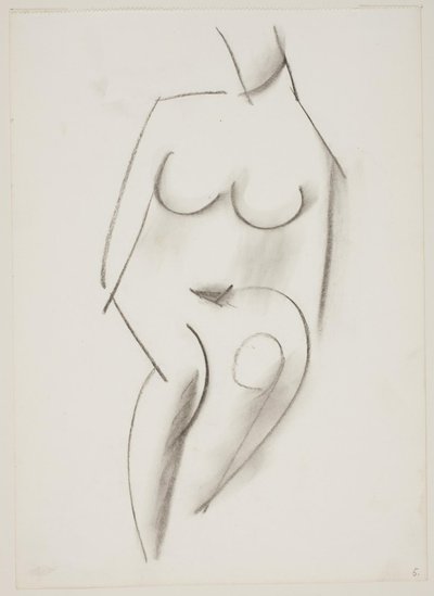 Mulher nua sentada vista de frente de Vilhelm Lundstrøm