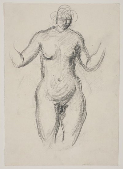 Modelo feminino em pé de Vilhelm Lundstrøm