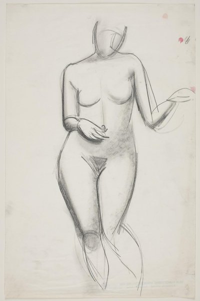 Modelo feminino em pé de Vilhelm Lundstrøm