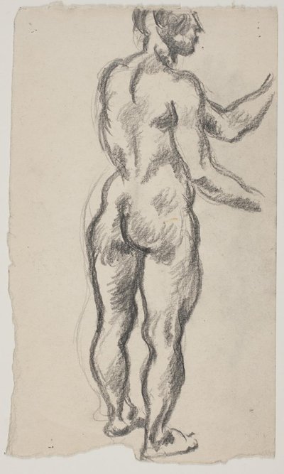 Modelo em pé, visto por trás de Vilhelm Lundstrøm