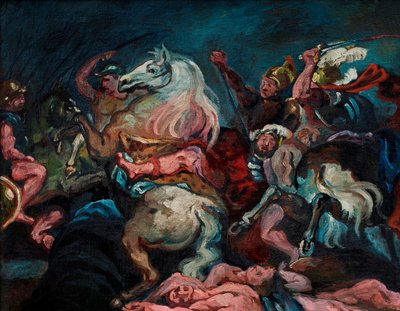 A morte de Décio Mus, c.1920 (óleo sobre tela) de Vilhelm Lundstrom
