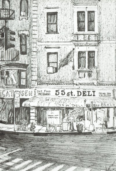 55th street New York, 2003, (tinta no papel) de Vincent Alexander Booth