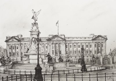 Palácio de Buckingham, Londres, 2006, (tinta no papel) de Vincent Alexander Booth