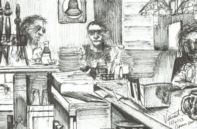 Cheers Bar Boston USA, 2003, (Tinta no papel) de Vincent Alexander Booth