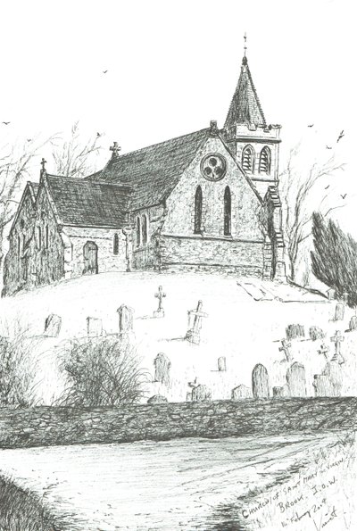 Igreja de Santa Maria a Virgem, Brook, I.O.W., 2009 de Vincent Alexander Booth