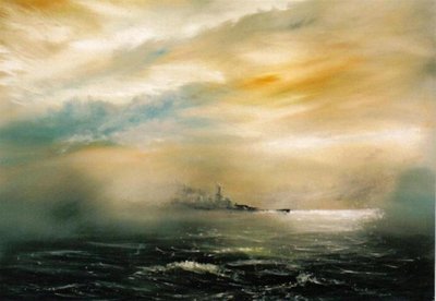 Madrugada antes da aurora do desastre HMS Hood 1941, 2012 de Vincent Alexander Booth