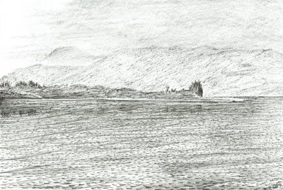 Castelo Duart de um ferry, 2007 de Vincent Alexander Booth