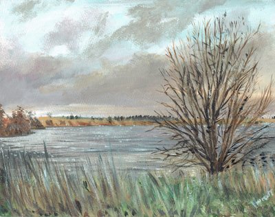 Fannyside Loch, 2009, (acrílico sobre tela) de Vincent Alexander Booth