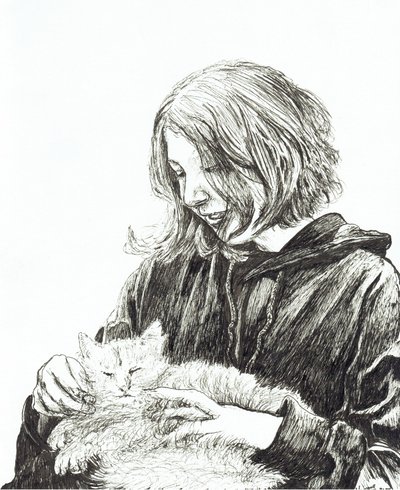 Menina e gato, 2022 de Vincent Alexander Booth