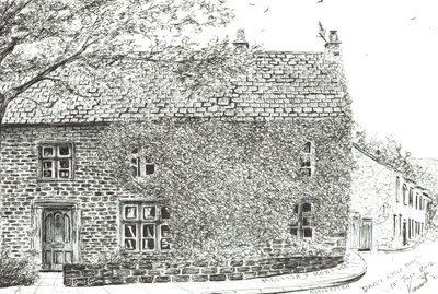 Casa em Ribchester, 2012, (tinta no papel) de Vincent Alexander Booth