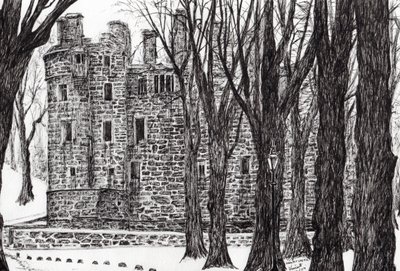 Huntly Castle Scotland, 2007, (tinta no papel) de Vincent Alexander Booth