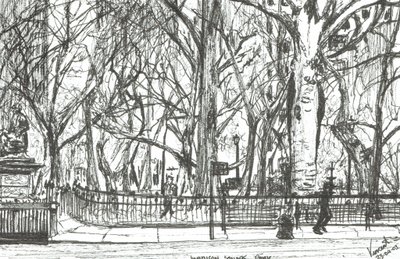Madison Square Park, Nova York, 2003, (tinta sobre papel) de Vincent Alexander Booth