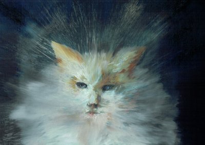 Fluffball Monty, 2015, (óleo sobre tela) de Vincent Alexander Booth