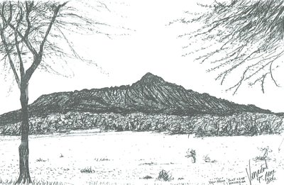 Montanha do clube de barcos no lago Naivasha, Quênia; 2006 de Vincent Alexander Booth