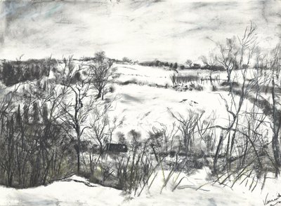 Neve sobre terra em Osmotherley de Vincent Alexander Booth