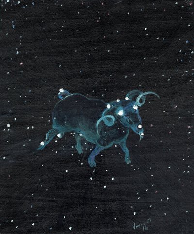 Star sign Aires, 2016, (óleo sobre tela) de Vincent Alexander Booth