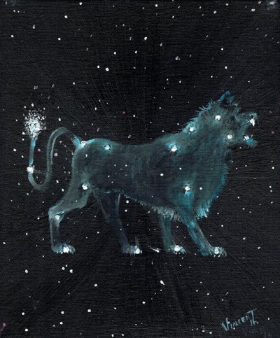 Star sign Leo, 2016, (óleo sobre tela) de Vincent Alexander Booth