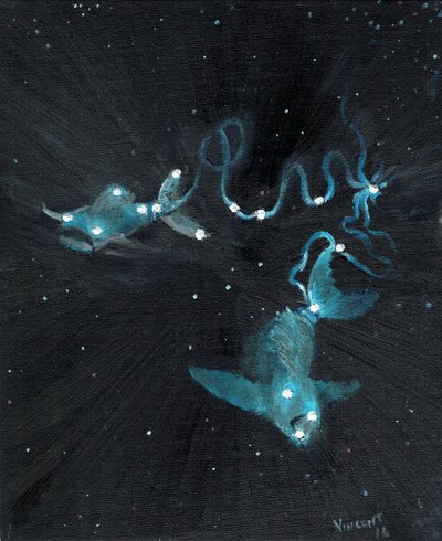 Star sign Pisces, 2016, (óleo sobre tela) de Vincent Alexander Booth