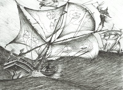 Storm Creators Indian Ocean, 2017, (Tinta no papel) de Vincent Alexander Booth