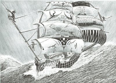 Storm Creators Irish Sea, 2017, (Tinta no papel) de Vincent Alexander Booth