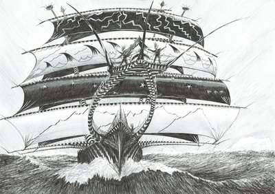Criadores da Tempestade Rei Haakon VII Sea, 2017, (Tinta no Papel) de Vincent Alexander Booth