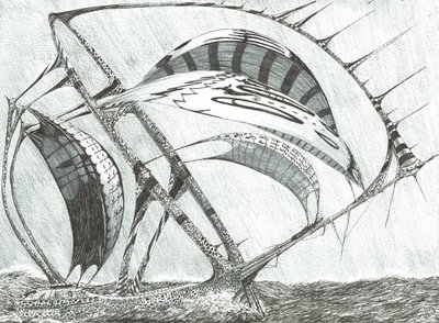 Storm Creators Laptev Sea, 2017, (Tinta no papel) de Vincent Alexander Booth