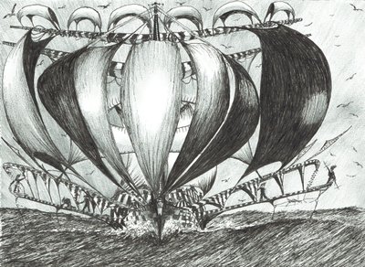 Storm Creators Pechora Sea, 2017, (Tinta no papel) de Vincent Alexander Booth