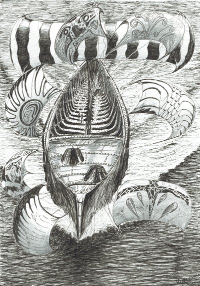 Storm Creators Philippine Sea, 2017, (Tinta no papel) de Vincent Alexander Booth