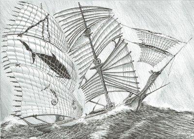 Storm Creators Savu Sea, 2017, (Tinta no papel) de Vincent Alexander Booth