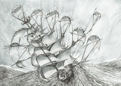 Storm Creators South China Sea, 2017, (Tinta no papel) de Vincent Alexander Booth
