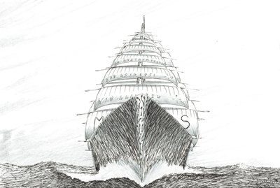 Storm Creators Southwest Cape, 2023 (tinta e lápis sobre papel) de Vincent Alexander Booth