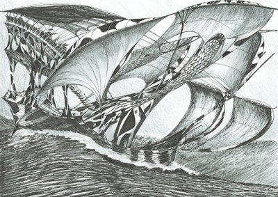 Storm Creators Tasman Sea, 2017, (Tinta no papel) de Vincent Alexander Booth