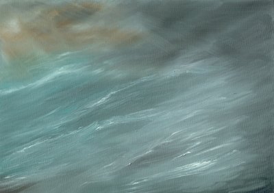 Tempestade no oceano profundo, 2017, (óleo sobre tela) de Vincent Alexander Booth