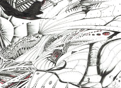 O Portador do Vermelho, 2016, (tinta no papel) de Vincent Alexander Booth